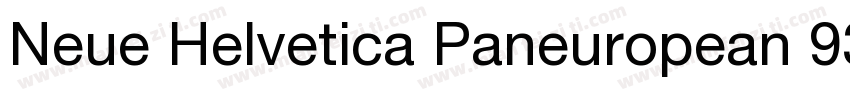 Neue Helvetica Paneuropean 93 Exten字体转换